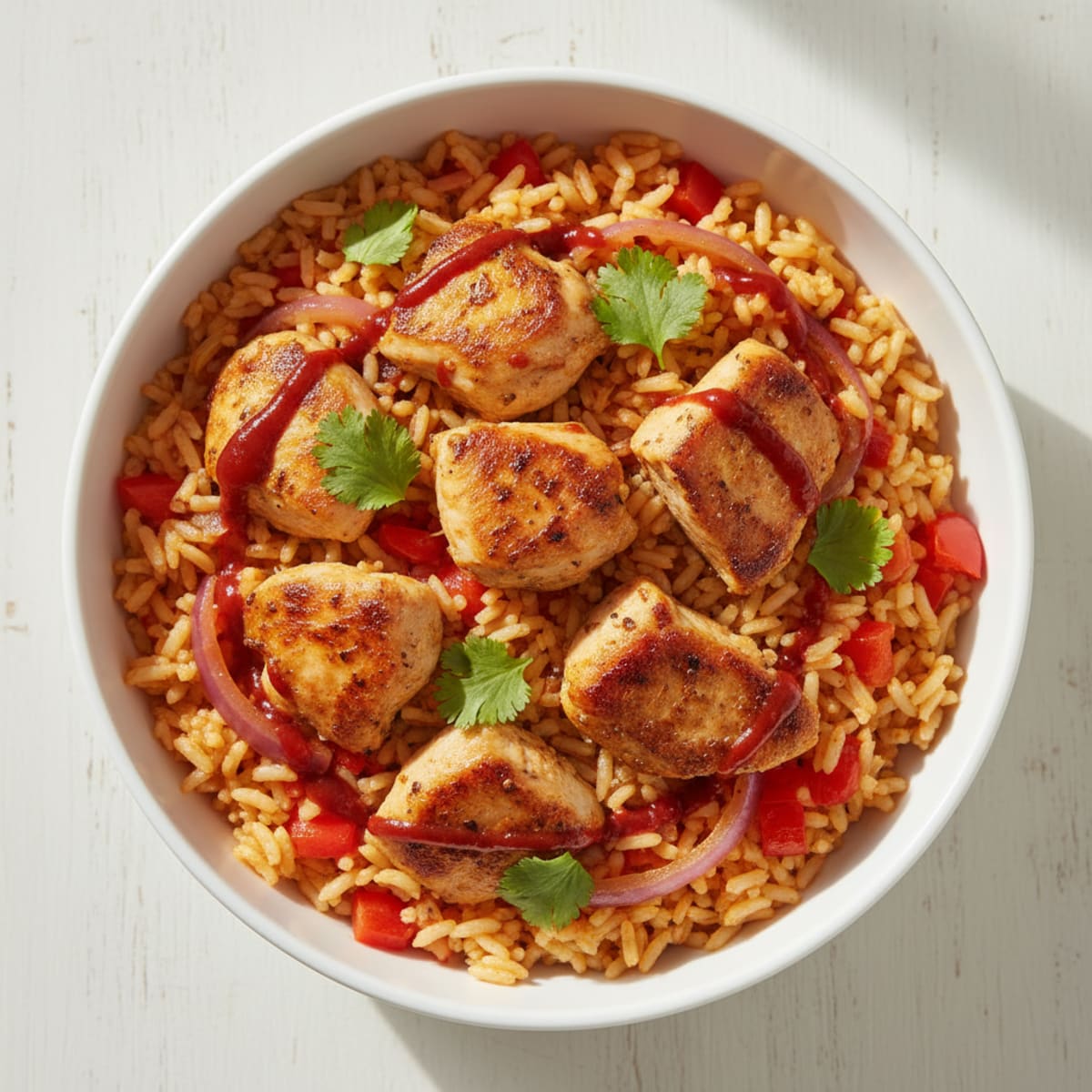 Chicken and Mexican Rice Bowl