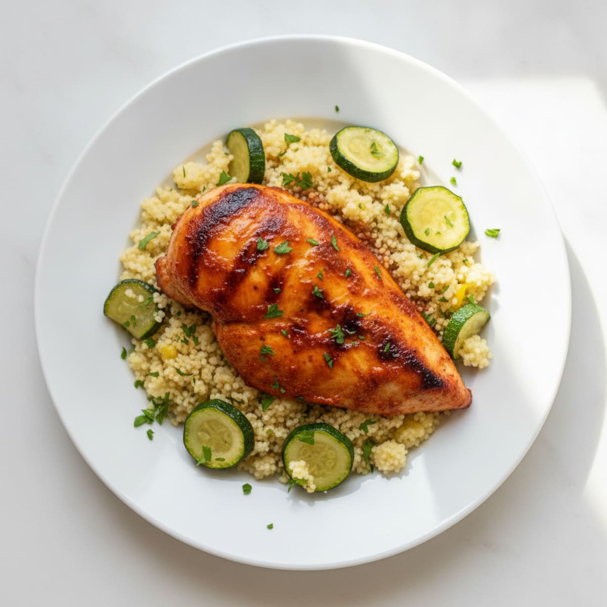 Spicy Harissa Chicken with Lemon Couscous
