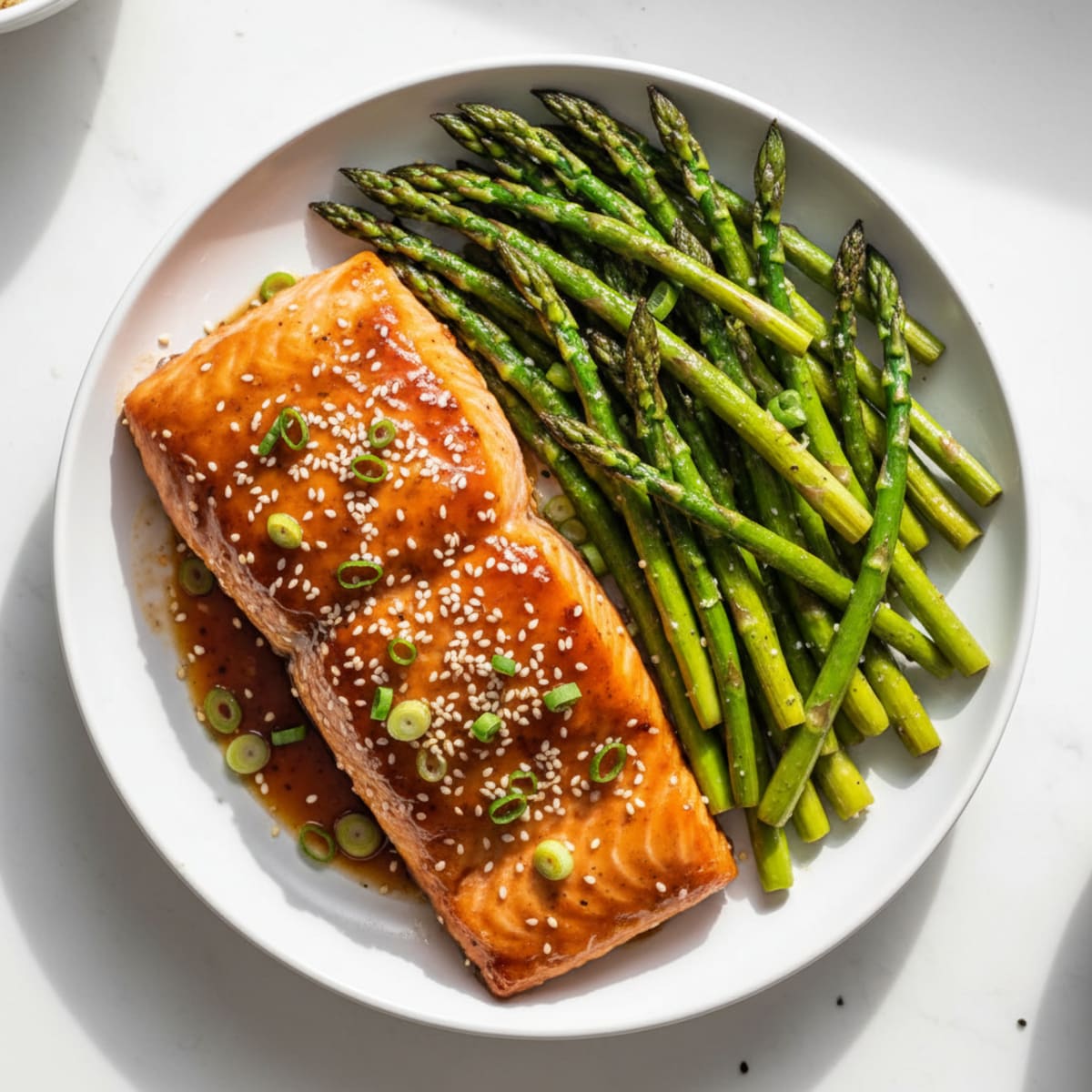 Teriyaki Glazed Salmon with Roasted Asparagus