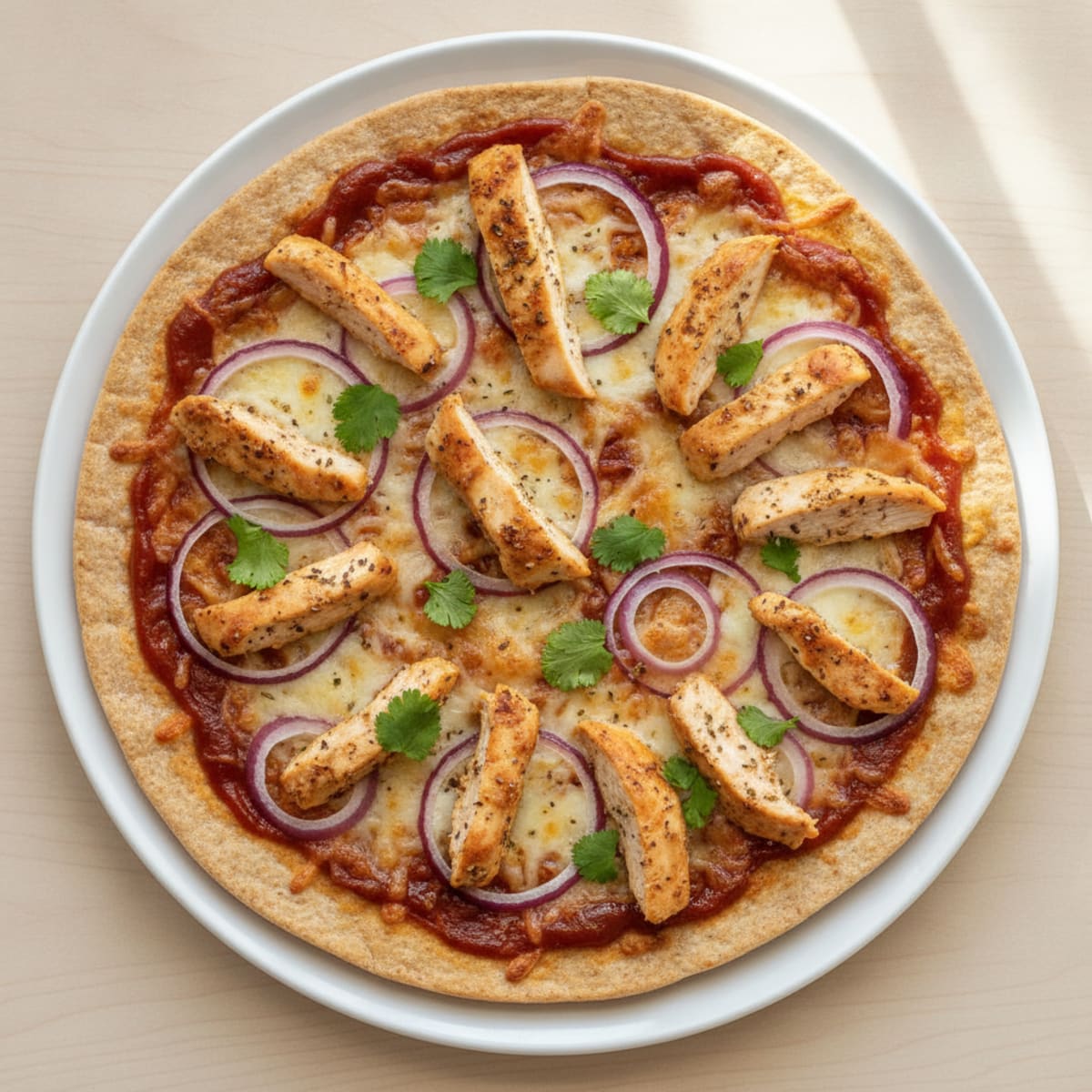 High-Protein BBQ Chicken Pizza