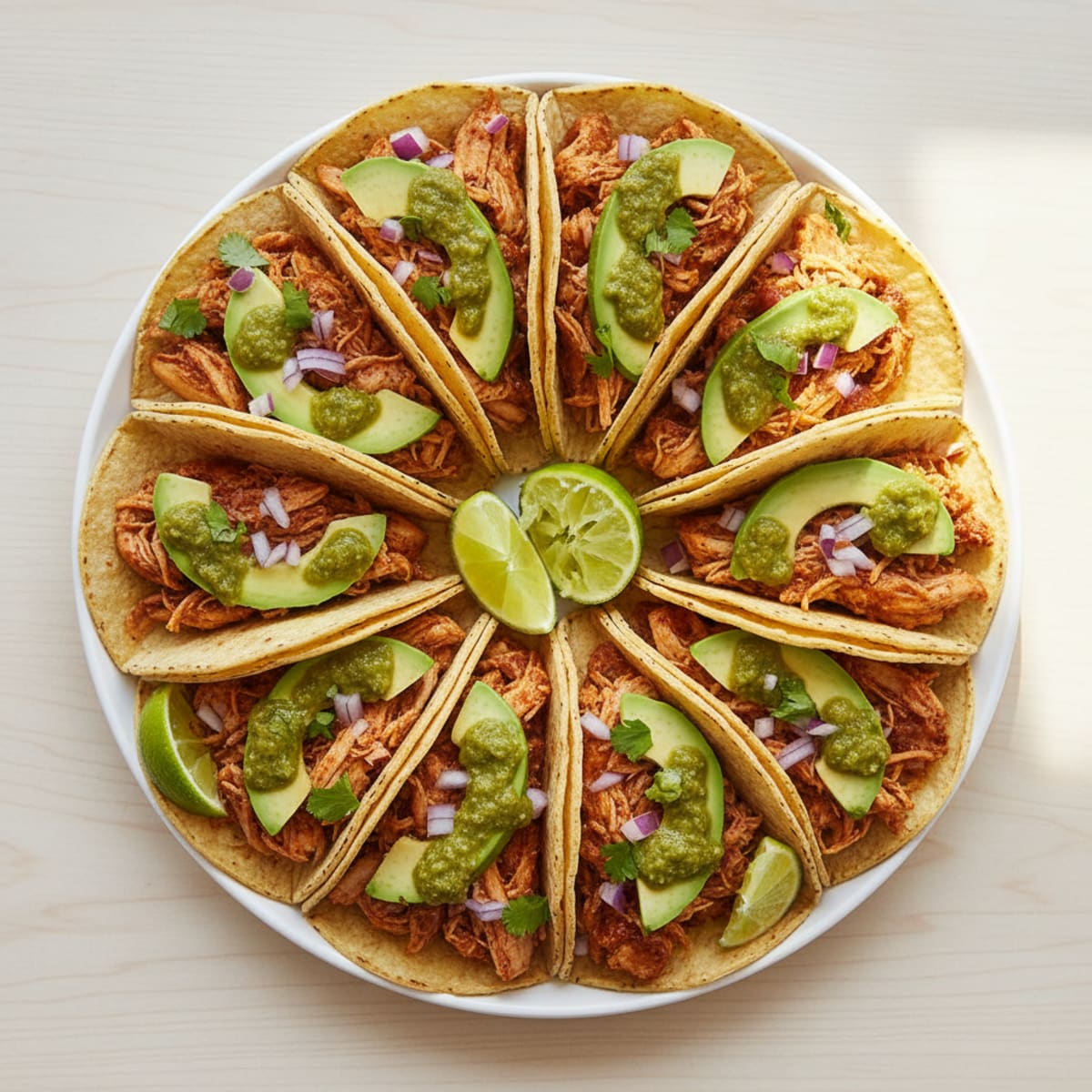 Shredded Chicken Mexican Tacos