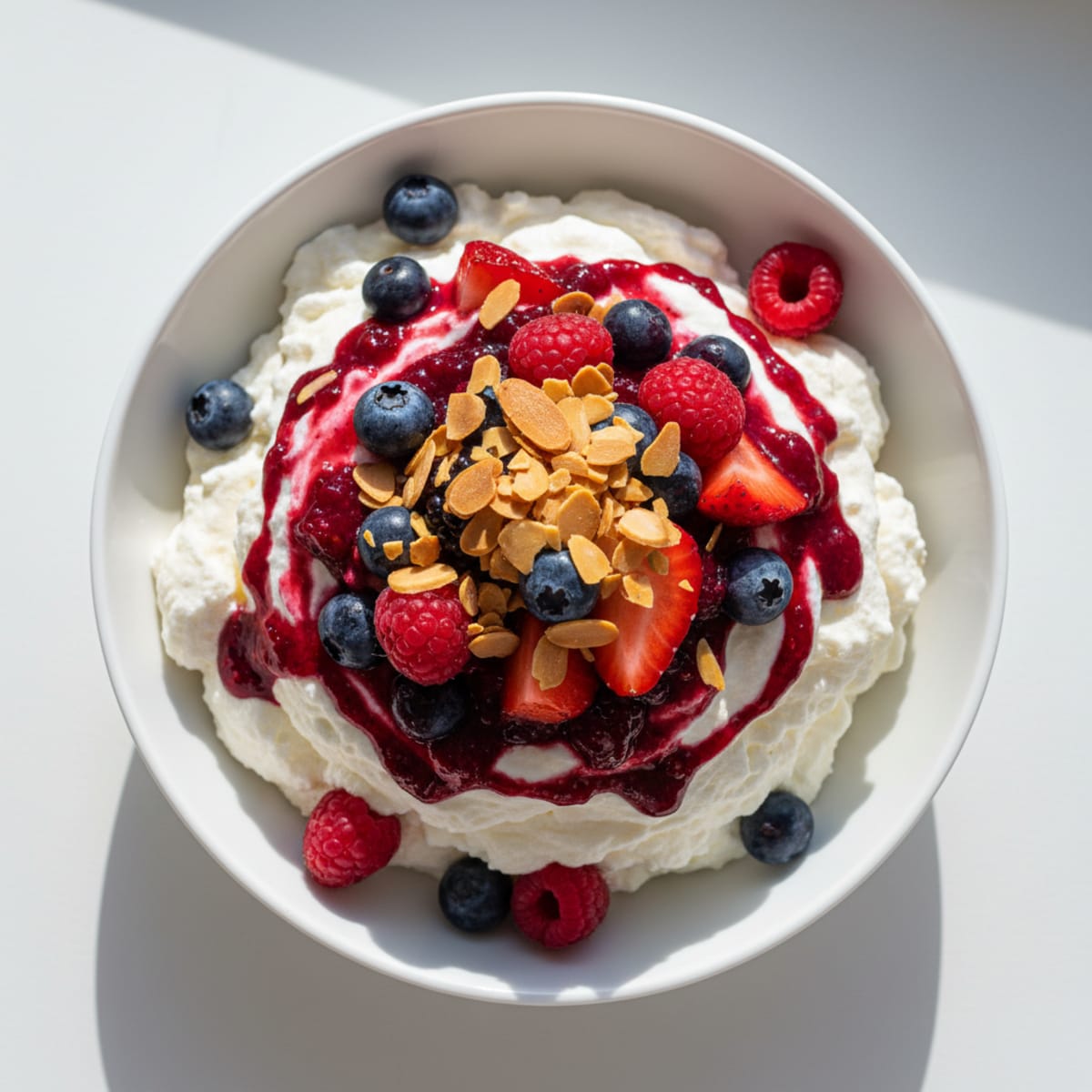 Greek Yogurt Protein Mousse with Mixed Berries