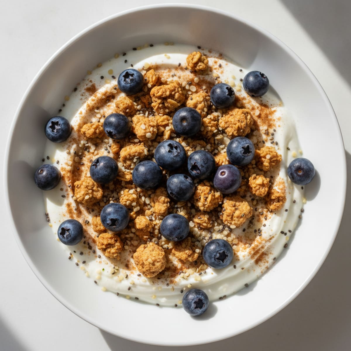 Blueberry Greek Yogurt Bowl with Granola