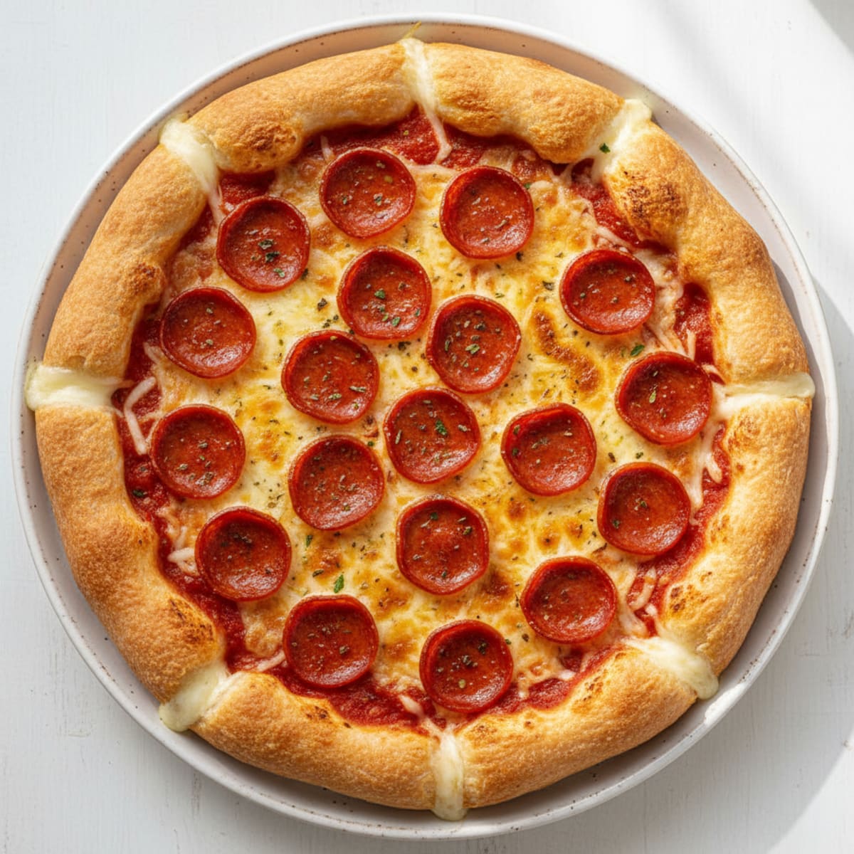 Stuffed Crust Pepperoni Pizza