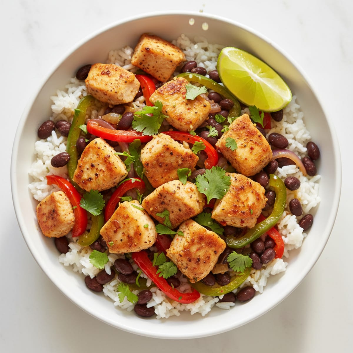 Chicken and Black Bean Rice Bowl