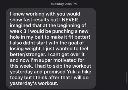 Membership transformation testimonial by Amanda
