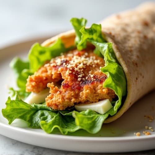 Crispy Chicken Caesar Wrap with Fresh Romaine