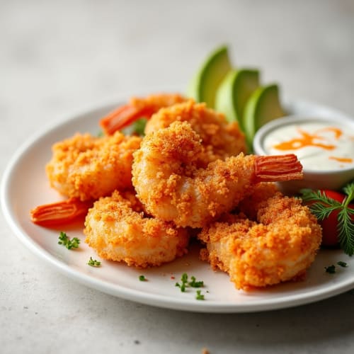 Crispy Baked Bang Bang Shrimp with Spicy Cream Sauce