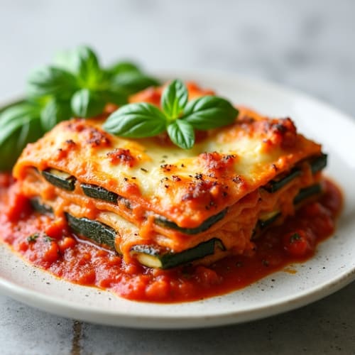 Roasted Vegetable Zucchini Lasagna