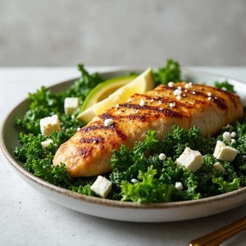 Herb-Roasted Chicken and Crispy Kale Salad