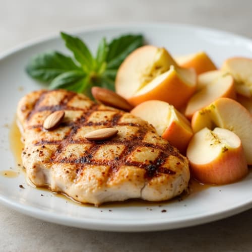 Grilled Chicken and Apple Slices