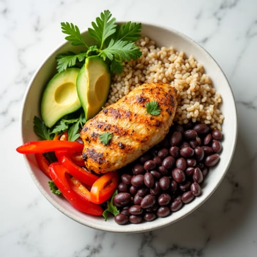 Cilantro-Lime Chicken Bowl with Black Beans