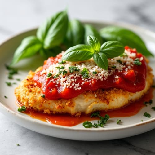 Crispy Baked Chicken Parmesan with Fresh Herbs