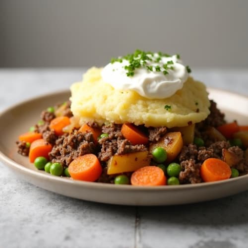 Lean Ground Beef Shepherd's Pie with Root Vegetables and Creamy Potato ...