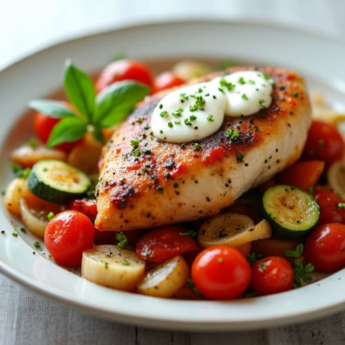 Herb-Roasted Chicken Cacciatore with Garden Vegetables