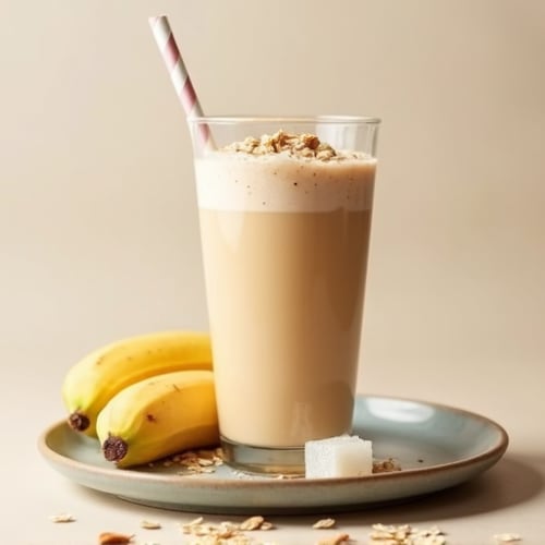 Whey Protein Shake with Almond Butter and Oats