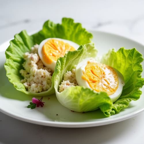 Creamy Greek Yogurt Egg Salad Lettuce Wrap