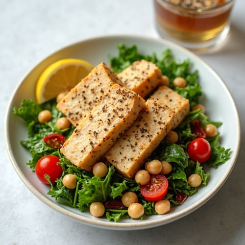 Tuna Salad with Chickpeas and Mixed Greens
