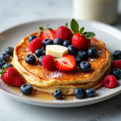 Protein-Packed Dutch Baby Pancake with Fresh Berries