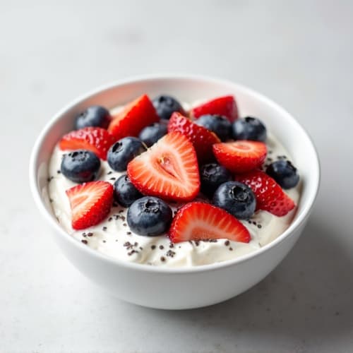 Greek Yogurt with Mixed Fruit and Chia Seeds