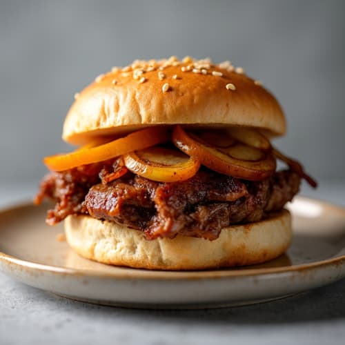 Lean Smoked Brisket Sandwich with Caramelized Onions