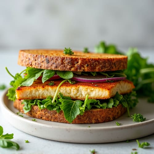 Herb-Pesto Grilled Chicken Sandwich with Fresh Greens