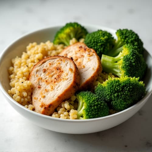 Turkey and Quinoa Power Bowl with Roasted Broccoli