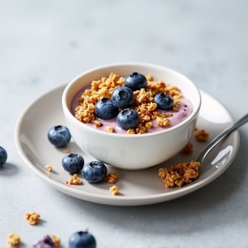 Greek Yogurt with Protein Granola and Blueberries