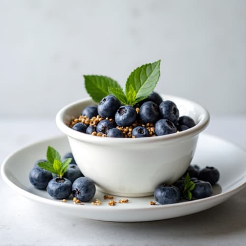 Greek Yogurt with Hemp Seeds and Blueberries