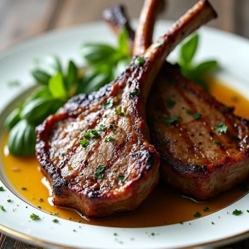 Rosemary-Garlic Grilled Lamb Chops with Fresh Herbs