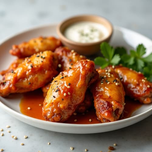 Crispy Baked Honey-Garlic Chicken Wings