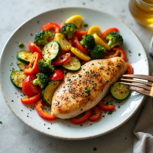 Basic Sheet Pan Chicken and Roasted Vegetables