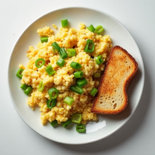 Egg White Scramble with Edamame and Scallions