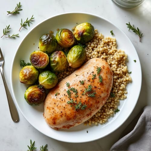 Herb-Roasted Turkey Breast with Roasted Brussels Sprouts