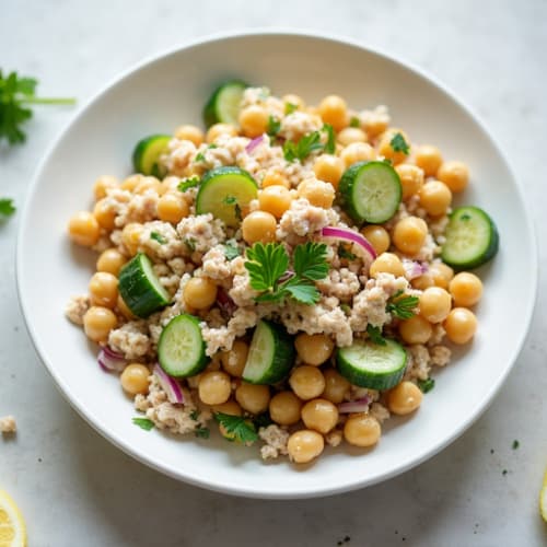 Tuna and Chickpea Salad with Lemon