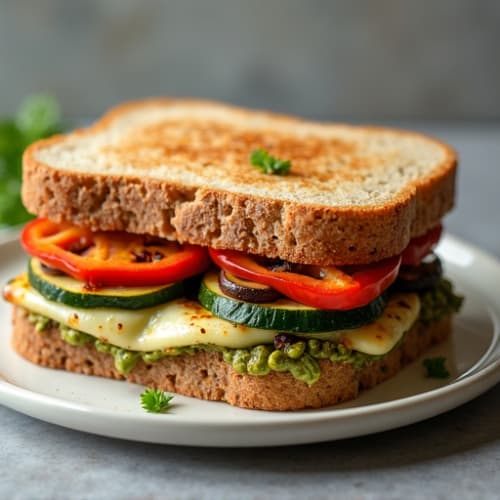 Herb-Roasted Vegetable Pesto Panini