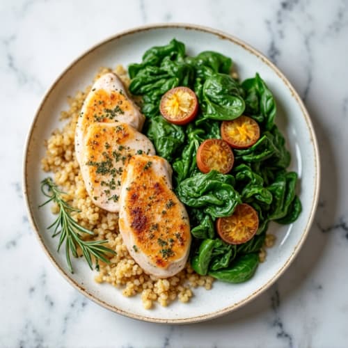 Herb-Roasted Turkey Breast with Quinoa and Spinach