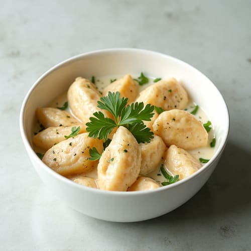 Lightened-Up Creamy Chicken and Herb Dumplings