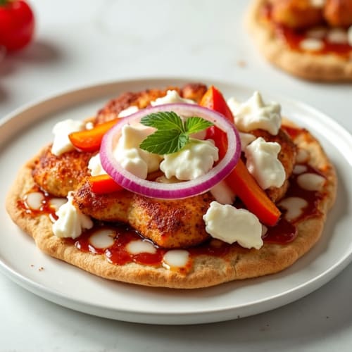 Crispy BBQ Ranch Chicken Flatbread