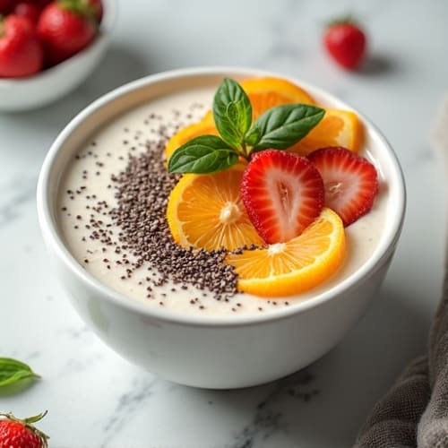 Creamy High-Protein Full-Fat Laban with Chia Seeds