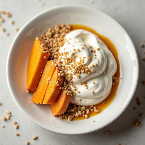 Creamy Vegan Greek Yogurt with Hemp Seeds and Pumpkin Protein