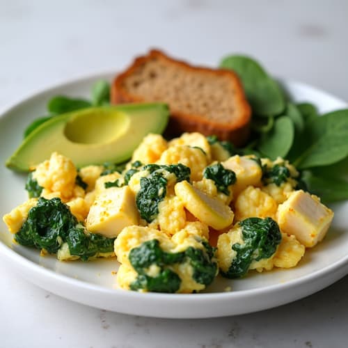 Chicken and Spinach Egg White Scramble