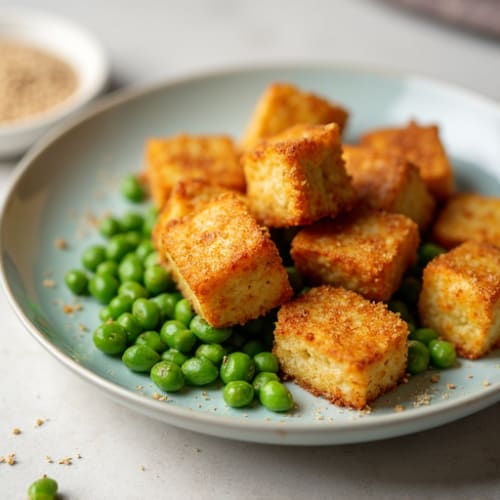 Crispy Tofu Bites with Edamame