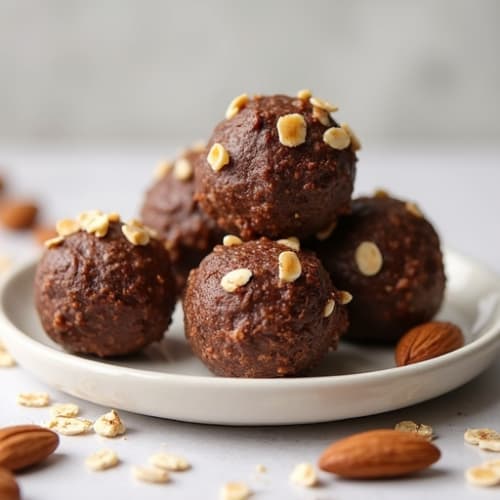 No-Bake Dark Chocolate Almond Energy Bites