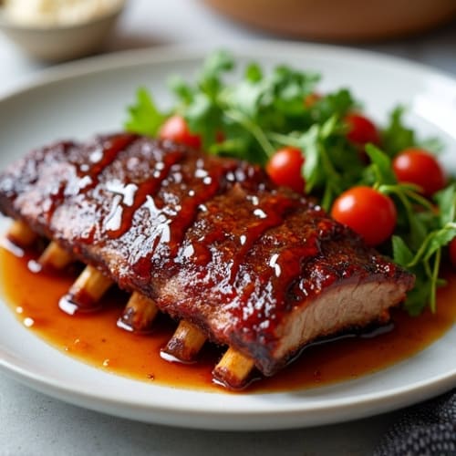 Sticky Sweet and Smoky Roasted Pork Ribs