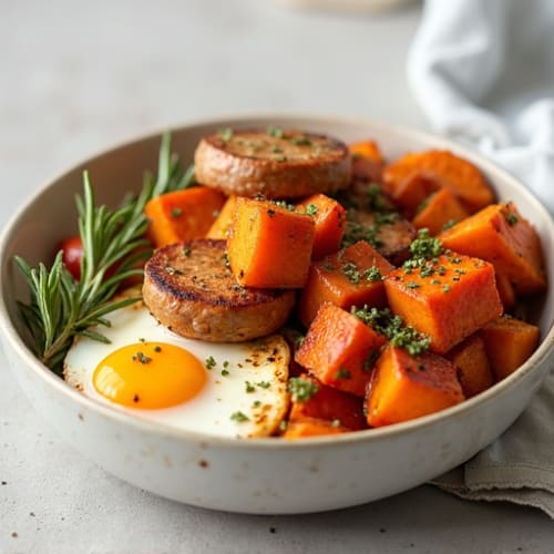 Herb-Roasted Sausage and Sweet Potato Bake