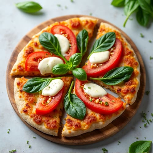 Crispy Turkey Flatbread Pizza with Fresh Herbs