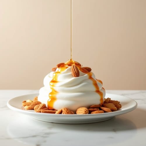 Silky Greek Yogurt with Sliced Almonds
