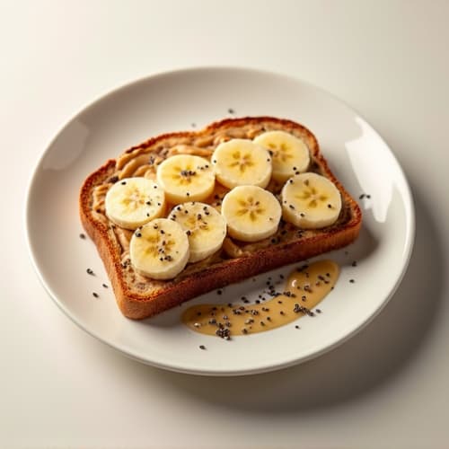 Protein-Packed Almond-Peanut Butter Toast with Banana and Chia
