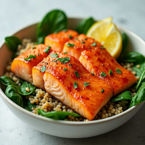 Spicy Honey-Glazed Salmon Power Bowl